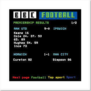 90s Nostalgia TV Football Results Dad Gift Posters and Art